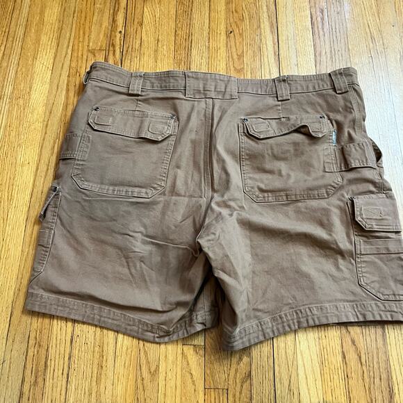 Duluth Trading Cargo Shorts Mens 46 Brown Flex Fire Hose Work 9” Inseam - Picture 3 of 11